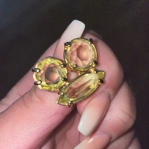 Kate Spade gold and green earrings